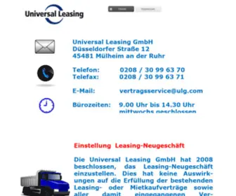 ULG.com(Universal Leasing GmbH) Screenshot