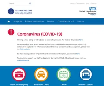 ULH.nhs.uk(United Lincolnshire Hospitals NHS Trust) Screenshot
