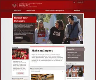 Ullafayettefoundation.org(Make a Gift University of Louisiana at Lafayette Foundation) Screenshot