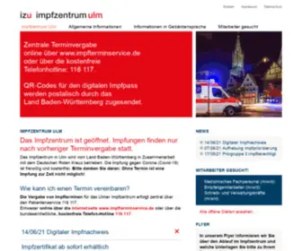 ULM-ImpfZentrum.de(Impfzentrum Ulm) Screenshot