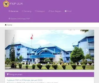 ULM.ac.id(Universitas Lambung Mangkurat) Screenshot