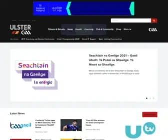 Ulstergaa.ie(Cumann Lúthchleas Gael Uladh) Screenshot