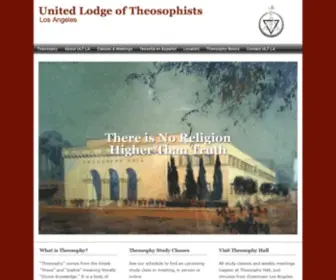 ULT-LA.org(United Lodge of Theosophists Los Angeles) Screenshot