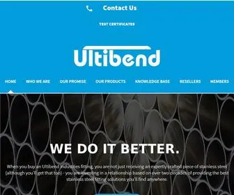 Ultibend.com(Market leaders in the supply of stainless steel tube elbows and fittings) Screenshot