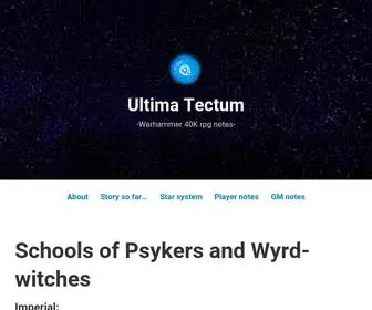 Ultima-Tectum.com(Warhammer 40K rpg notes) Screenshot