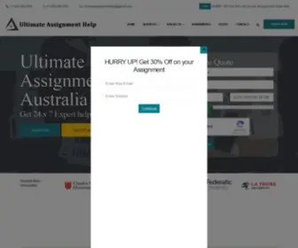 Ultimateassignmenthelp.com(Ultimate Assignment Help in Australia. Get 24 x 7 Expert help to solve your problems. Our company) Screenshot