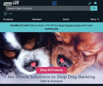 Ultimatebarkcontrol.com(No-shock dog barking collars and devices for your dog or the neighbors) Screenshot