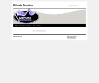 UltimateDomains.com(Ultimate Domains) Screenshot