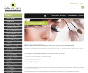 Ultimateeyelashsupplies.co.uk(Semi-Permanent False Eyelashes and False Eyelash Application Products) Screenshot