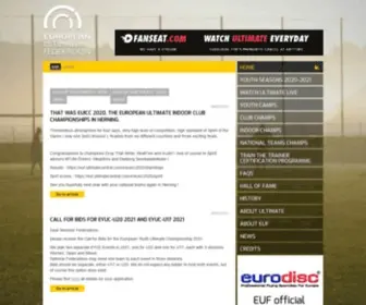 Ultimatefederation.eu(European Ultimate Federation) Screenshot