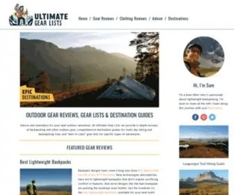 Ultimategearlists.com(Ultimate Gear Lists) Screenshot