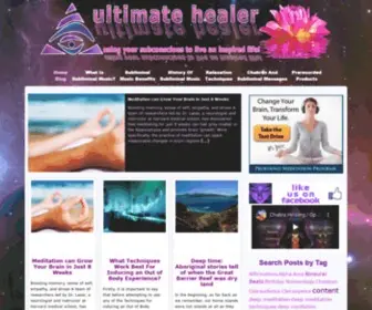Ultimatehealer.com(Ultimate Healer Using your subconscious to live a better life) Screenshot