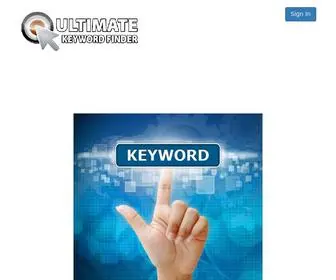 Ultimatekeywordfinder.com(Landing Page) Screenshot