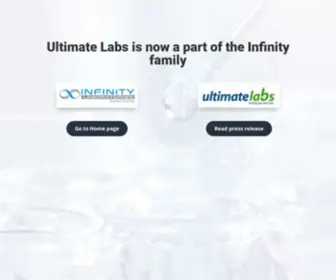 Ultimatelabsinc.com(Infinity Laboratories) Screenshot