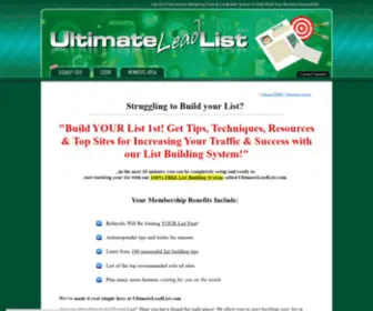 Ultimateleadlist.com(UltimateLeadList) Screenshot