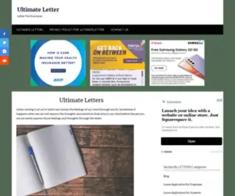 Ultimateletter.com(Letter writing) Screenshot