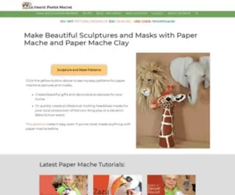 Ultimatepapermache.com(Ultimate Paper Mache) Screenshot