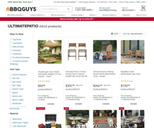 Ultimatepatio.com(Patio Furniture) Screenshot