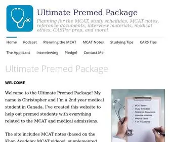 Ultimatepremedpackage.ca(Planning for the MCAT) Screenshot