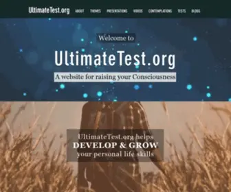 Ultimatetest.org(Raising Your Consciousness) Screenshot