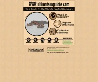 Ultimateungulate.com(Your guide to the world's hoofed mammals) Screenshot