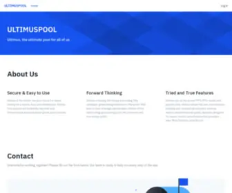 Ultimuspool.com(ULTIMUSPOOL-Ultimus, the Ultimate pool for all of us) Screenshot