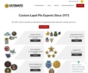 Ultipromo.com(Lapel Pins) Screenshot