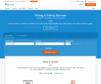 Ultius.com(Custom Writing And Editing Services) Screenshot