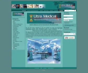 Ultra-Medical.com(Ultra-Medical GmbH bietet gebrauchte medizinische Geräte für alle Krankenhaus-und Klinik) Screenshot