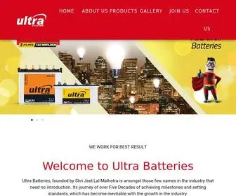 Ultrabatteries.net(India's Leading Battery Manufacture & Supplier) Screenshot