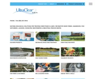 Ultraclear.com(Pond Water Treatment) Screenshot