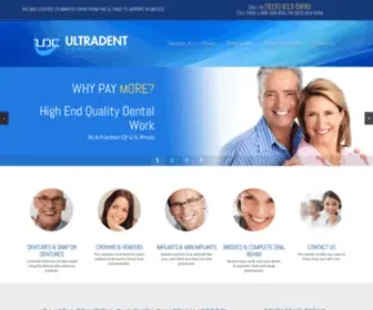Ultradentclinic.com(Dental Clinic across the border of El Paso TX) Screenshot
