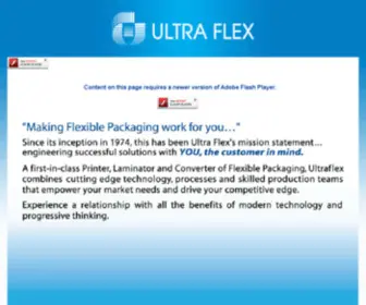 Ultraflex.com(Sustainable flexible packaging company) Screenshot