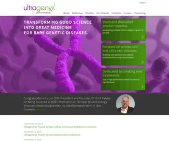 Ultragenyx.com(BioMarin) Screenshot