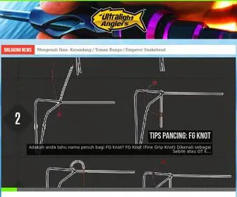 Ultralightanglers.com(Ultralight Fishing Tips and Tricks For Ultralight Anglers) Screenshot