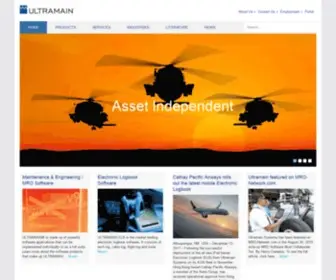 Ultramain.com(Ultramain Systems Aviation Maintenance and Logistics) Screenshot