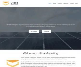 Ultramounting.com(Solar mounting structure) Screenshot
