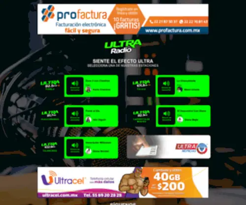 Ultraradio.com.mx(Bienvenido a ULTRA RADIO) Screenshot