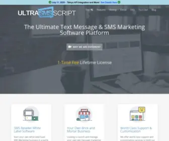 Ultrasmsscript.com(The Ultimate Text Message & SMS Marketing Software Platform) Screenshot