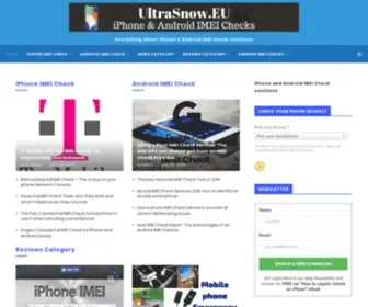 Ultrasnow.eu(IPhone and Android IMEI Check solutions) Screenshot