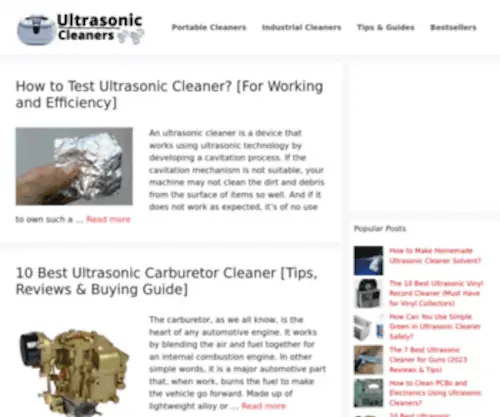 Ultrasonic-Cleaners.org(Ultrasonic Cleaners) Screenshot