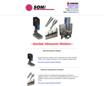 Ultrasonicwelders.com(Sonitek Ultrasonic Welders) Screenshot