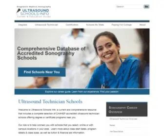 Ultrasoundschoolsinfo.com(Ultrasound Technician Schools) Screenshot