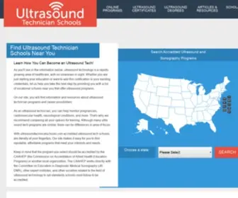Ultrasoundtechnicianschools.com(Find Ultrasound Technician Schools & Sonographer Education) Screenshot