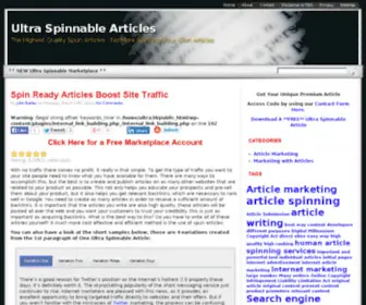 Ultraspinnablearticles.org(Ultra Spinnable Articles Review) Screenshot