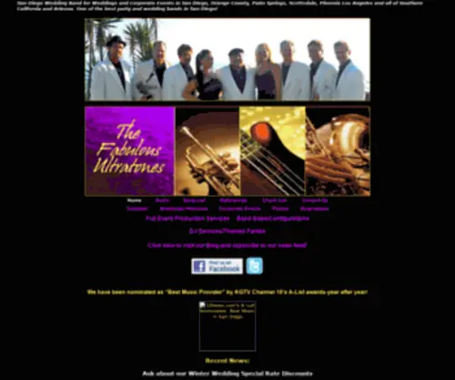 Ultratones.com(San Diego Wedding Band The Fabulous Ultratones) Screenshot