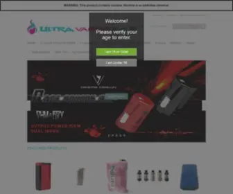 Ultravaporbar.com(Ultra Vapor Bar) Screenshot