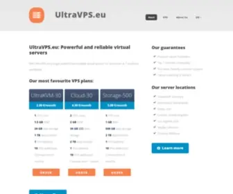 UltravPs.eu(Reliable virtual servers) Screenshot
