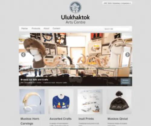 Ulukhaktok.com(Ulukhaktok Arts Centre) Screenshot