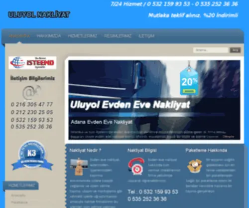 Uluyolevdenevenakliye.com(Kaliteli Güvenilir Evden Eve Nakliyat Firmaları) Screenshot